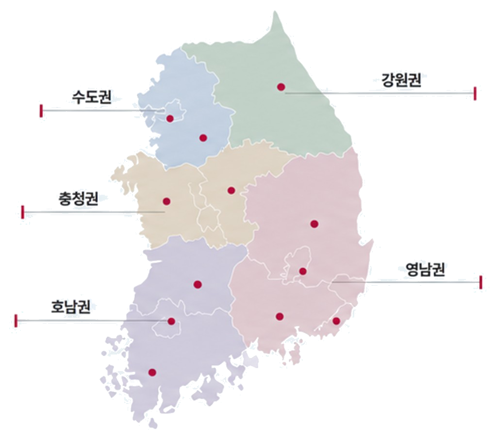 전국 직영 서비스 거점 지도